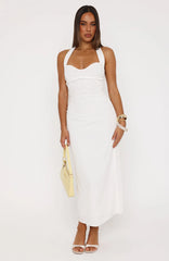 Sweet Glow Midi Dress White