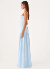 Clemence Bustier Maxi Dress - Blue