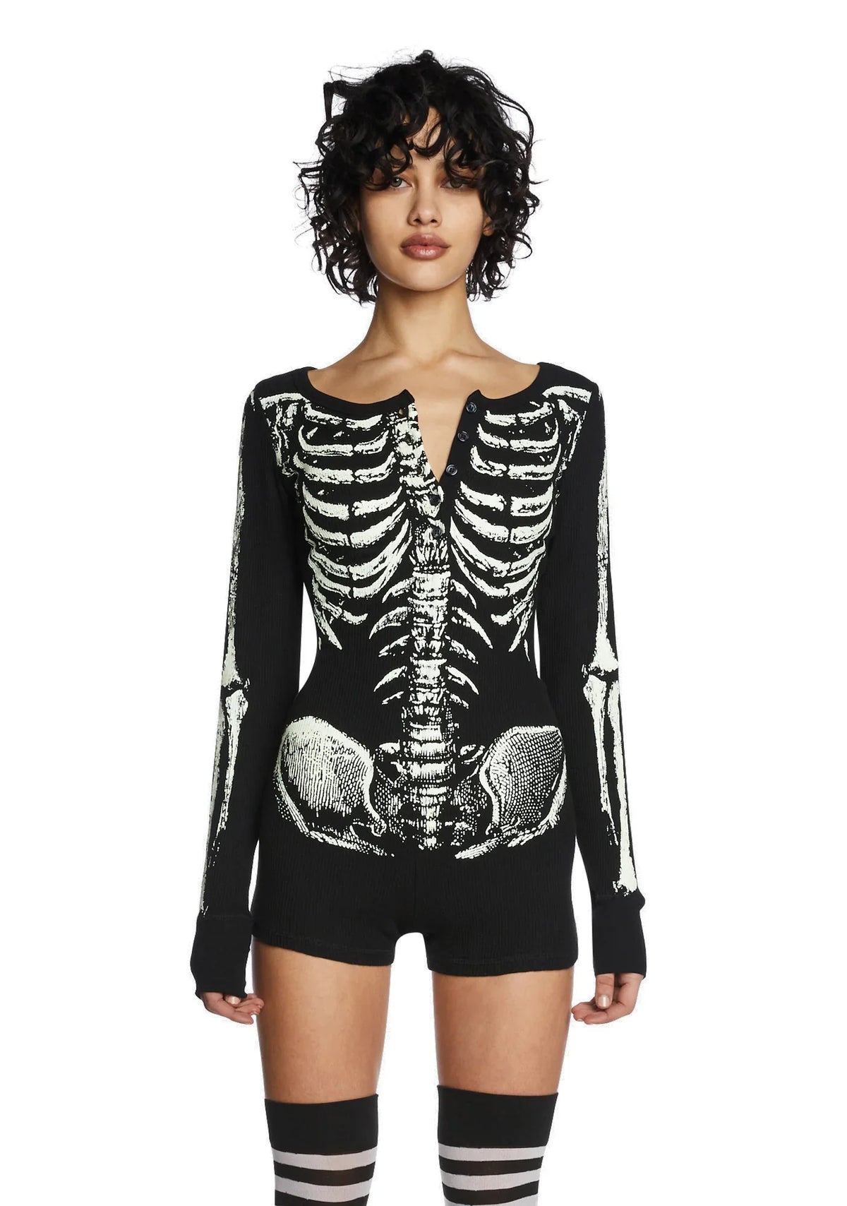 Rib By Rib Long Sleeve Romper