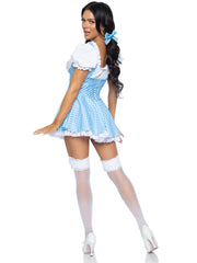 Gingham Dress With Split Skirt