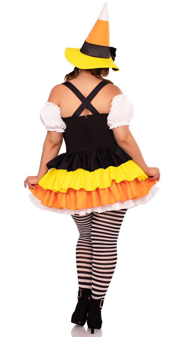 Plus Size Candy Corn Witch Costume - Image 2