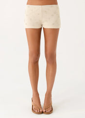 Ettalie Mini Shorts - Ivory