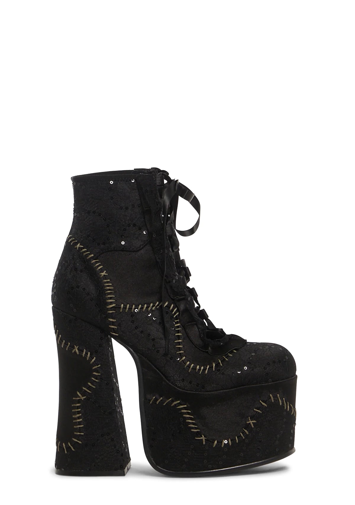 Lover’s Duet Platform Boots - Black