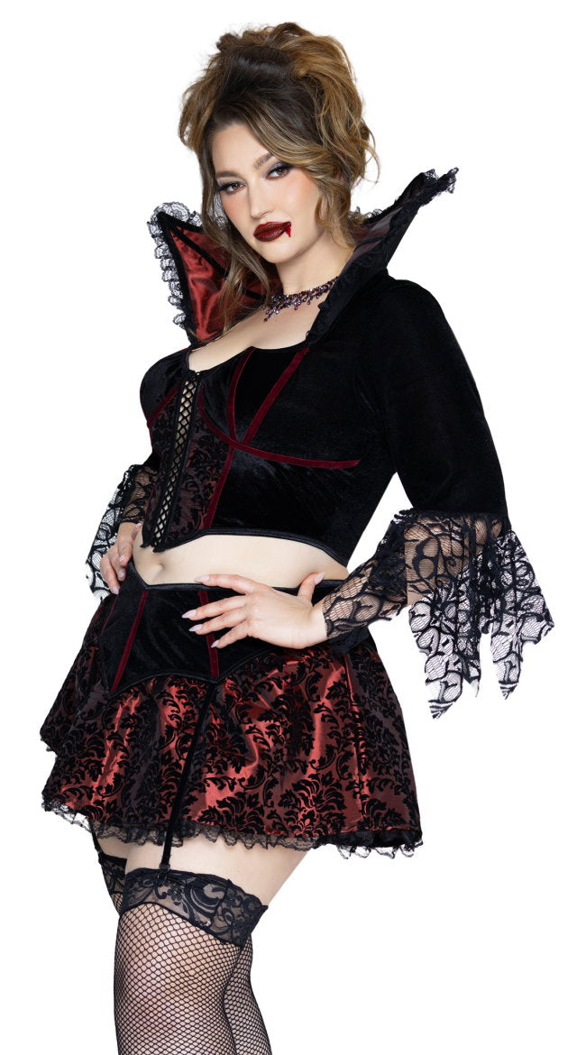 Plus Size Love Bite Vampire Costume Set - Image 6