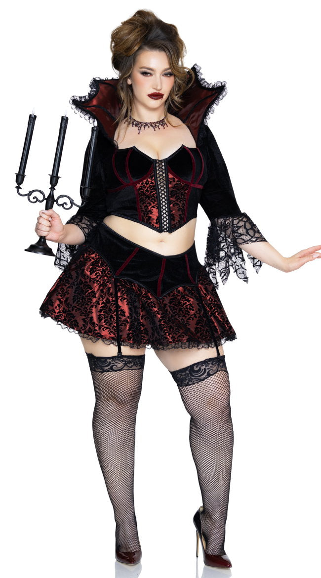 Plus Size Love Bite Vampire Costume Set - Image 5