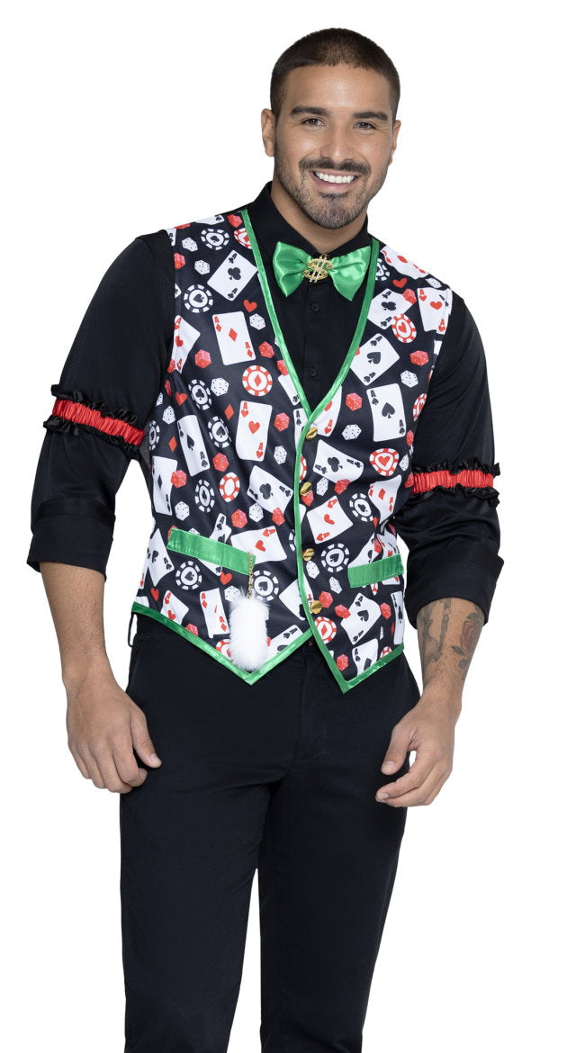 Men's Three Piece Casino High Roller Costume Kit - Image 7