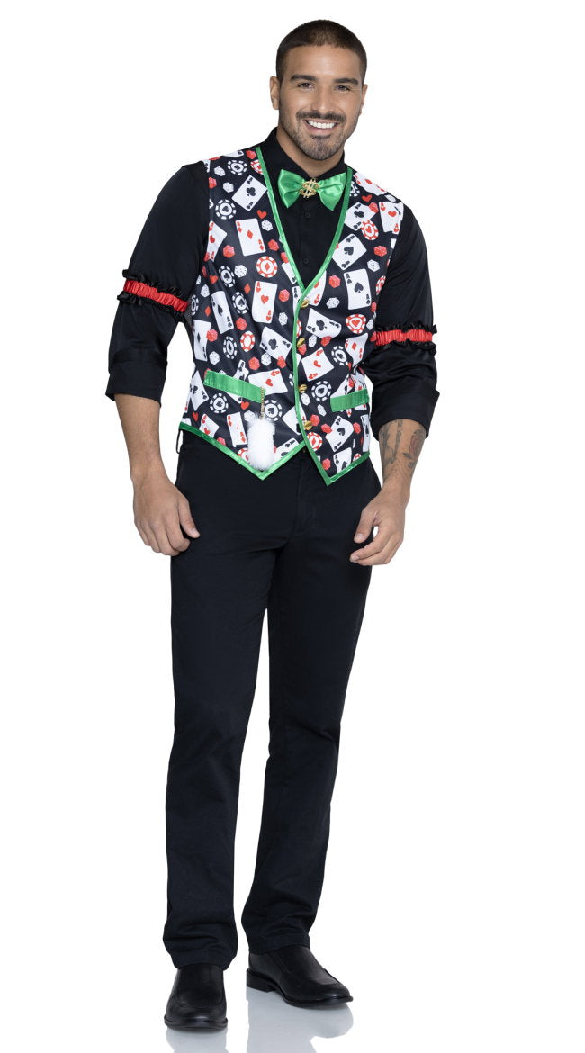 Men's Three Piece Casino High Roller Costume Kit - Image 3
