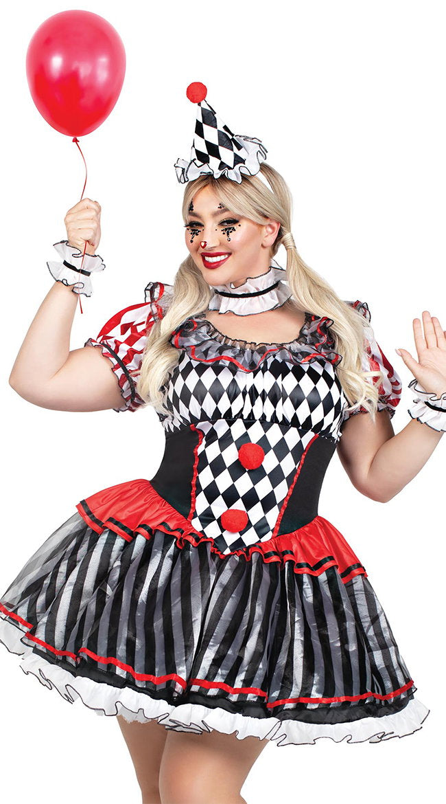 Plus Size Darling Harlequin Costume - Image 4