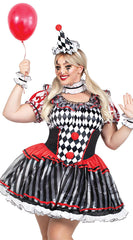 Plus Size Darling Harlequin Costume - Image 4