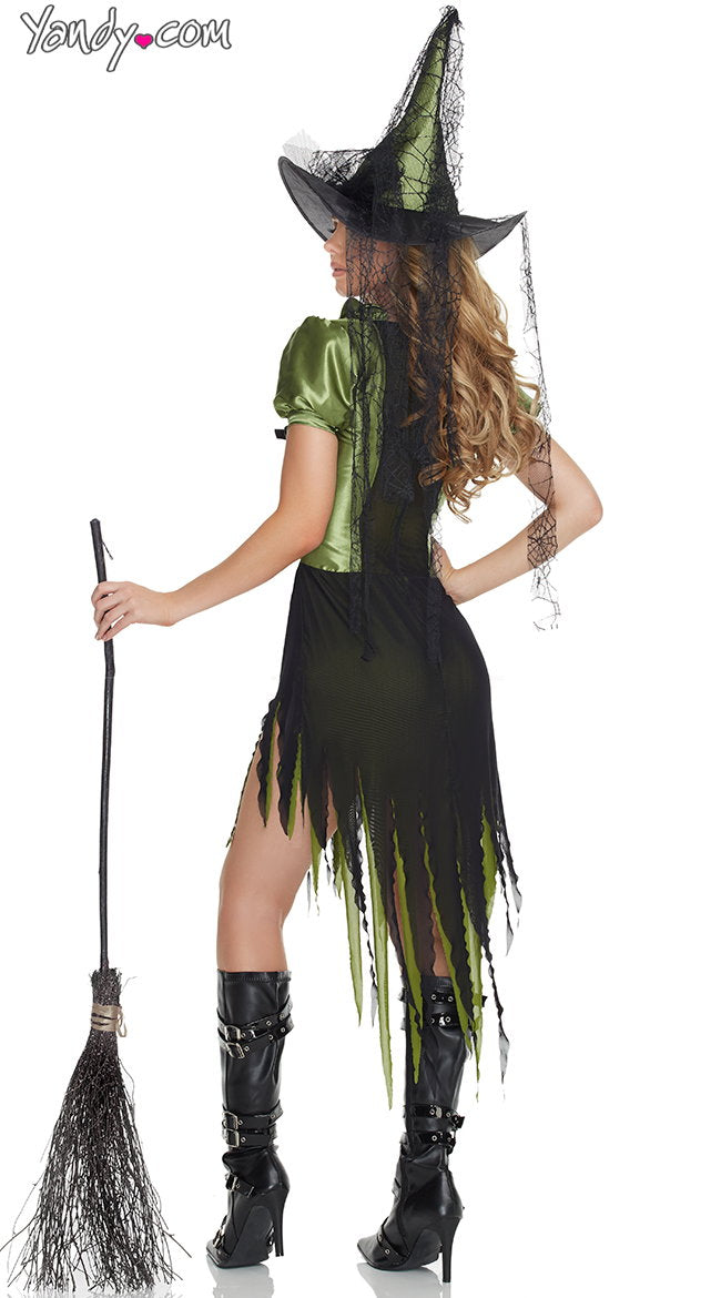 Seductress Emerald Witch Costume - Image 2
