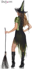 Seductress Emerald Witch Costume - Image 2