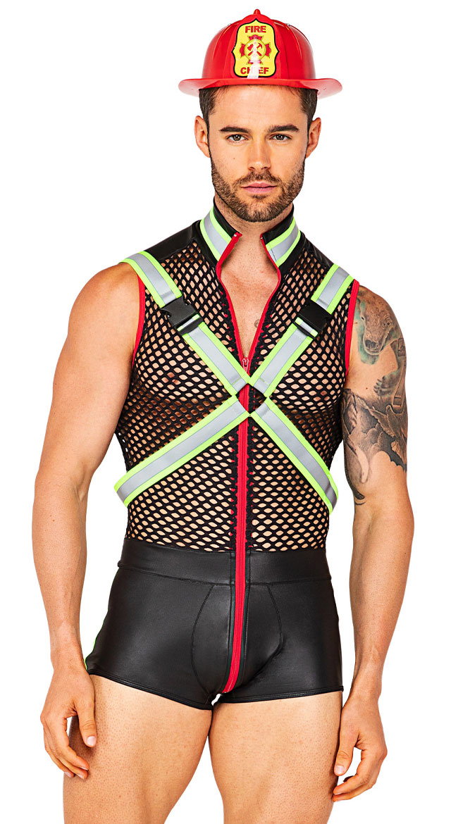 Men's Fireman Fever Costume - Image 1