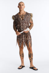 Bedrock Bad Boy 4 Piece Costume Set - Brown/combo