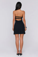 Make It Work Strapless Mini Dress Black