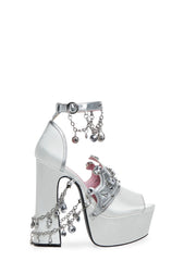 Royal Charm Peep Toe Heels