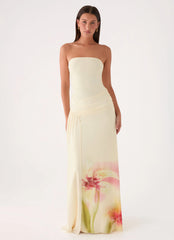 Palomar Strapless Maxi Dress - Soft Lily