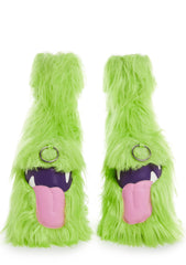 Kooky Monster Platform Boots - Green