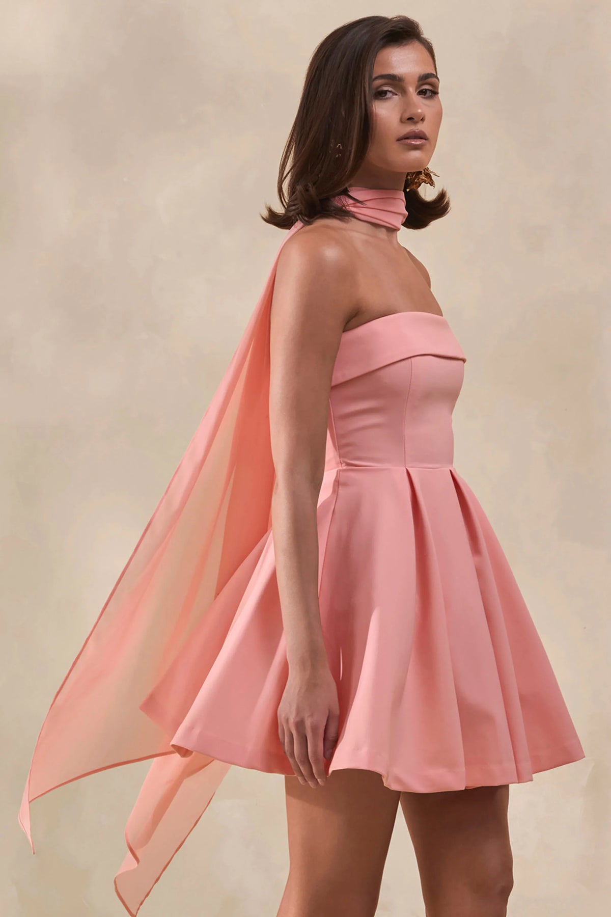 Bruna | Light Pink Chiffon Scarf