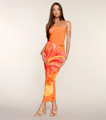 Hot Weather Plans Strapless Maxi Dress