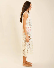Farfalle Crochet Midi Dress