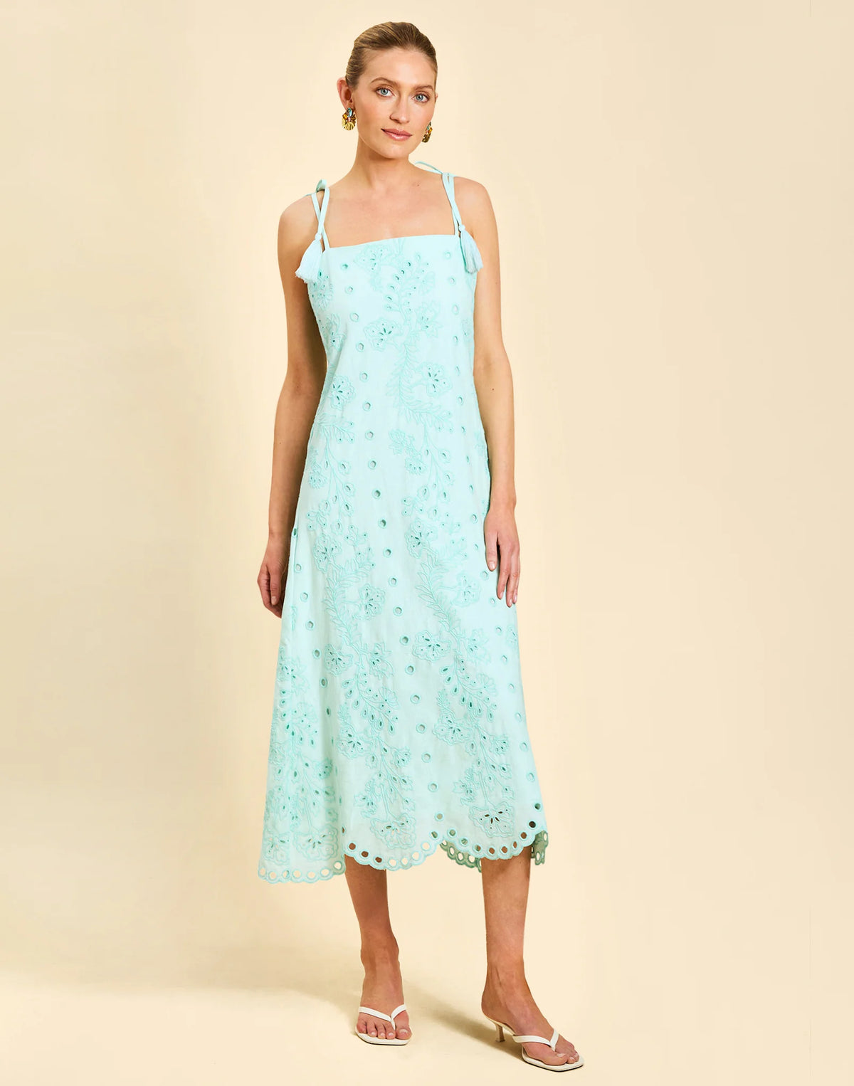 Salvador Tassel Midi Dress