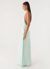 Eleni Halter Maxi Dress - Pistachio