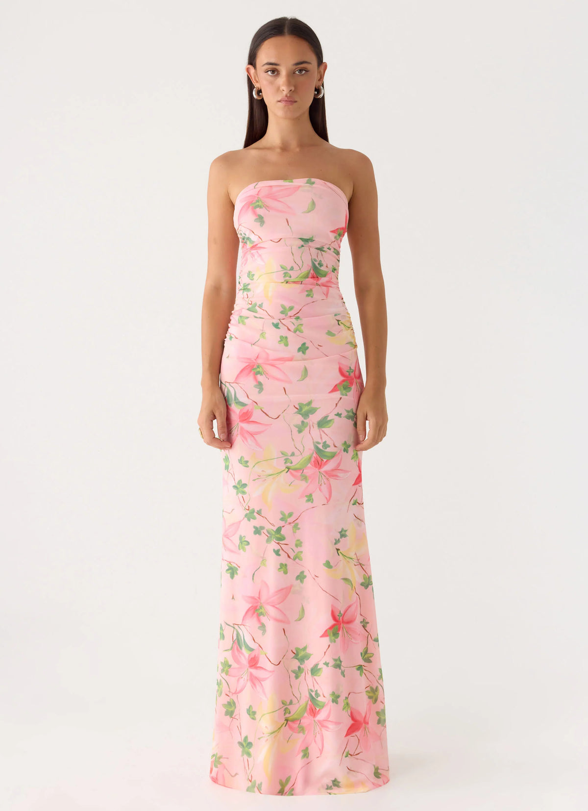 Iroha Strapless Maxi Dress - Blooming Spring