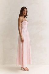 Wishes Deep Within Strapless Maxi Dress Pink