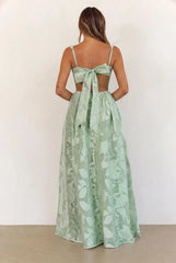 Enchanted Floral Maxi Dress Aqua