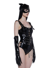 Kitten With Claws Vinyl Gloves