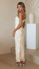 Faith Maxi Dress - Yellow Floral