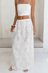 Ocean Air Oasis Maxi Skirt White
