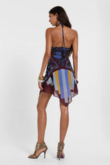 Ixia Chiffon Bandana Scarf Dress in Purple