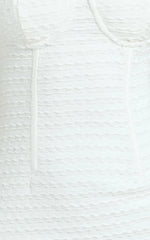 Marcelina Maxi Dress - Sweetheart Neck Bodycon Dress in Off White