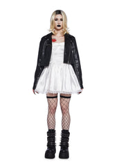 Evil Doll Bride Costume And Wig Set