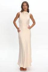 Effie Cowl Back Maxi Dress Cream