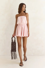 Kinder Love Strapless Romper Pink