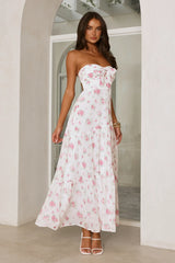 Her Style Diary Strapless Maxi Dress White