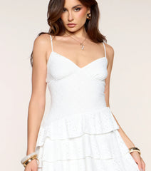 Pretty Plans Eyelet Mini Dress