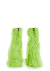 Kooky Monster Platform Boots - Green