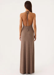Talk To You Maxi Dress - Taupe