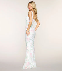 Everleigh Floral Mesh Corset Mermaid Dress