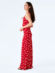 Cecile Dress in Red and Cream Polka Dot