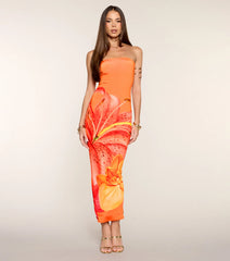 Hot Weather Plans Strapless Maxi Dress