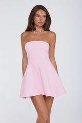 All About Elegance Strapless Mini Dress Pink