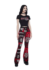 Exercise Caution Flare Pants