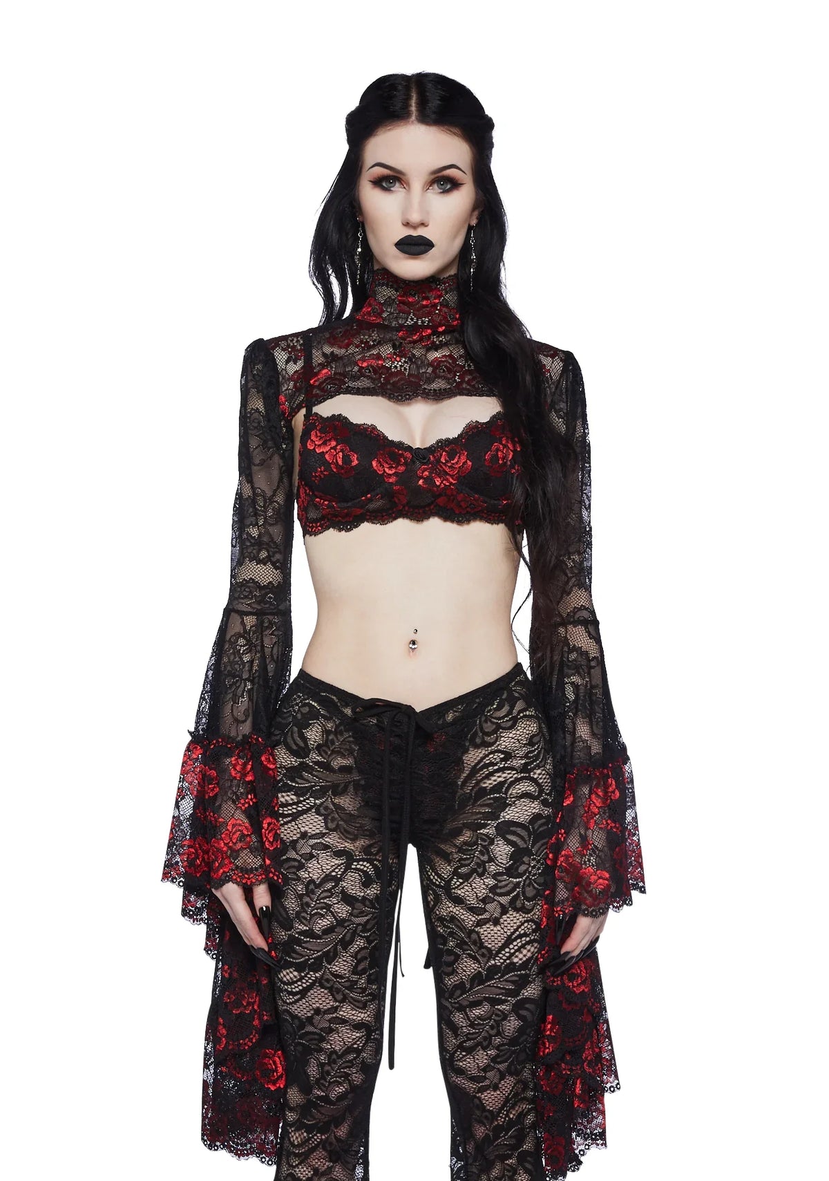 Gothic Fires Lace Shrug