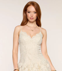 Priscilla Crochet Lace Skater Mini Dress