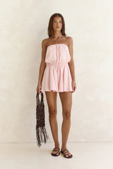 Kinder Love Strapless Romper Pink