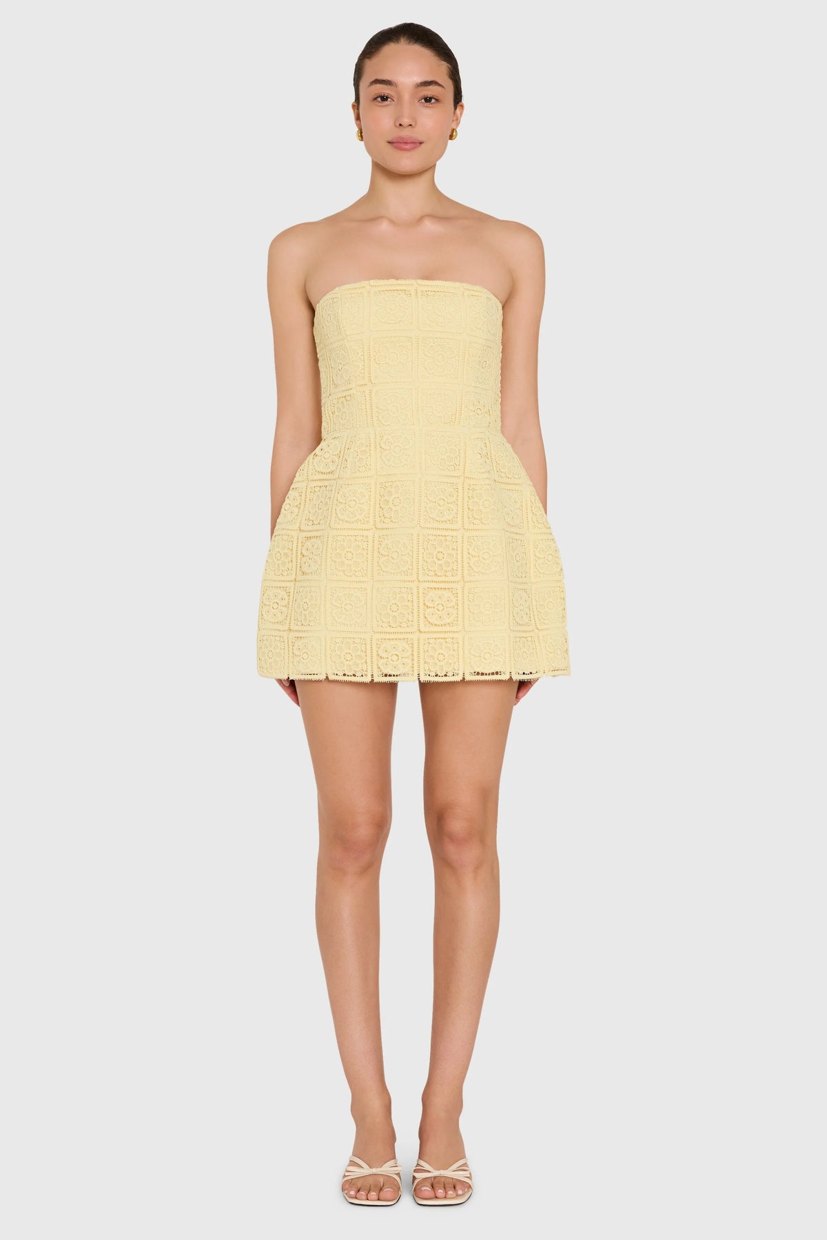 Strapless Bethany Romper In Crochet Lace
